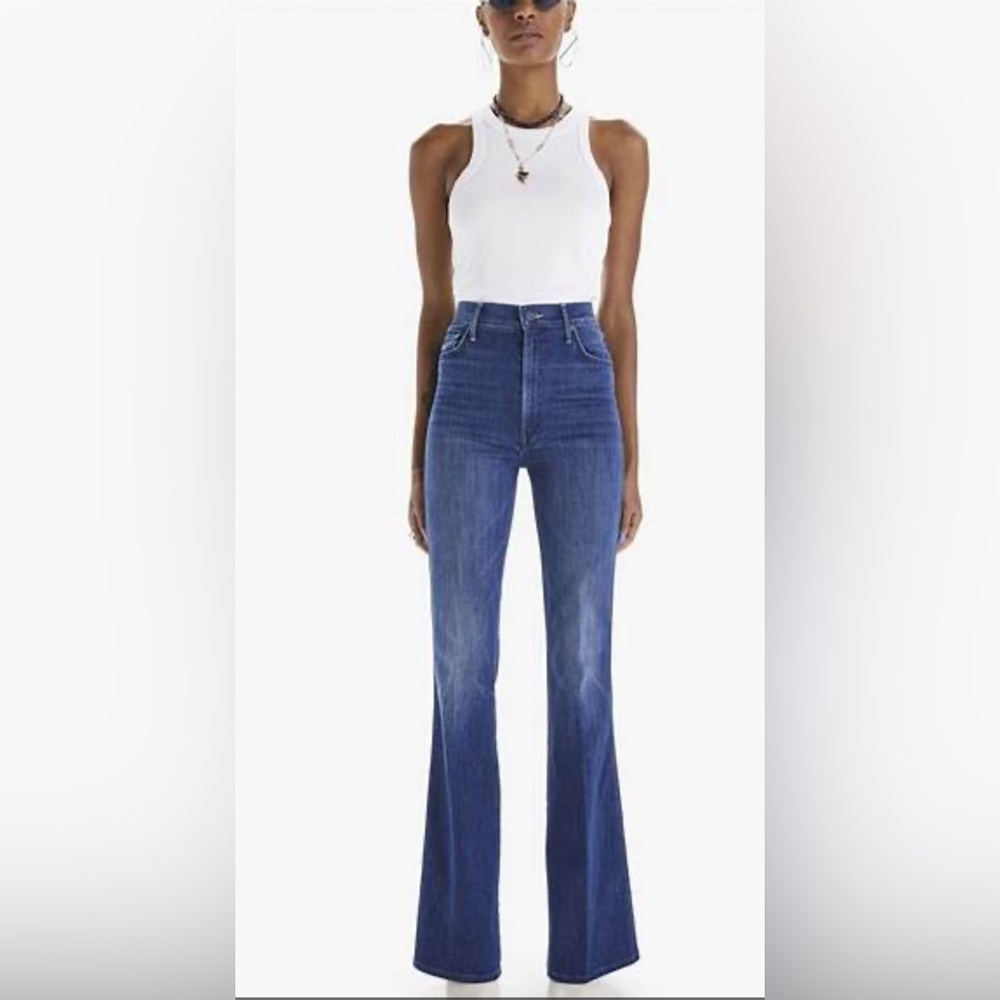 MOTHER The Mellow Drama high wasted jean in Anchor Point dark wash! Like New.
